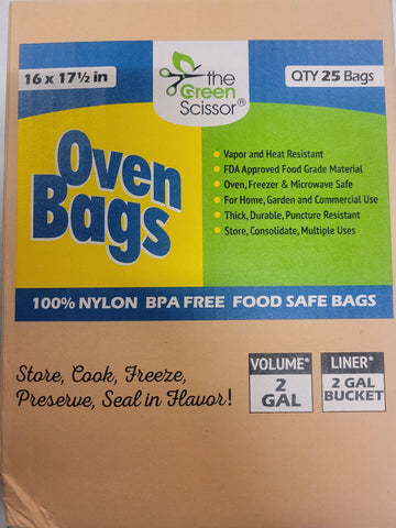 Green Scissor Oven Bags (16'' x 17-1/2'') 25/pk