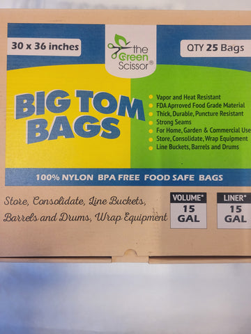 Green Scissor Big Tom Bags (30'' x 36'') 25 pack