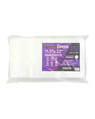 STASH BAGS (11.5x22) (PRE-CUT) (CLR/CLR) Commercial Vacuum Sealed Bags (100 BAGS)